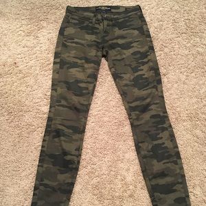 Lucky brand camo Charlie-cut skinny jeans